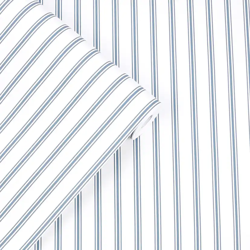 Tapet Laura Ashley Farnworth Stripe Smoke Blå 122752