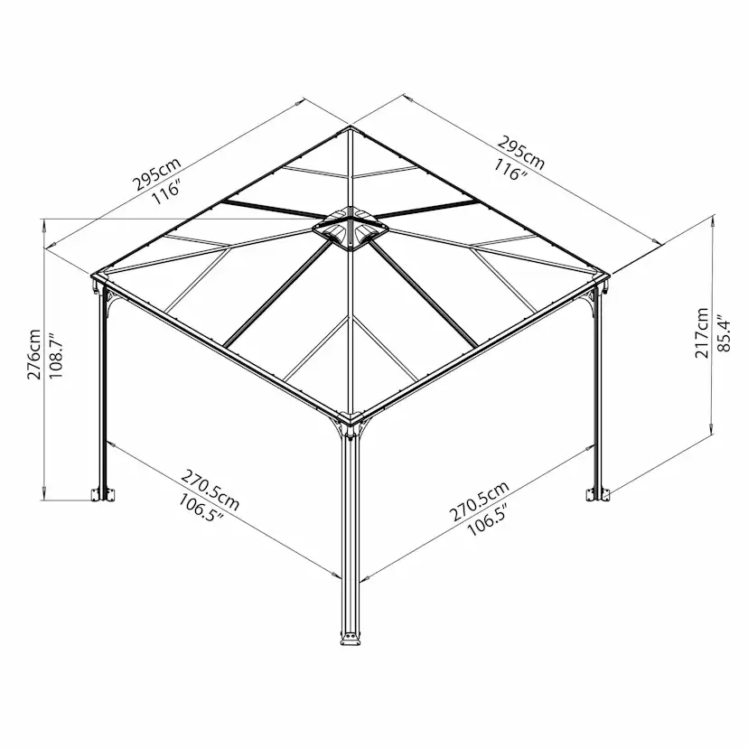 Pergola gop Palermo 9 m2
