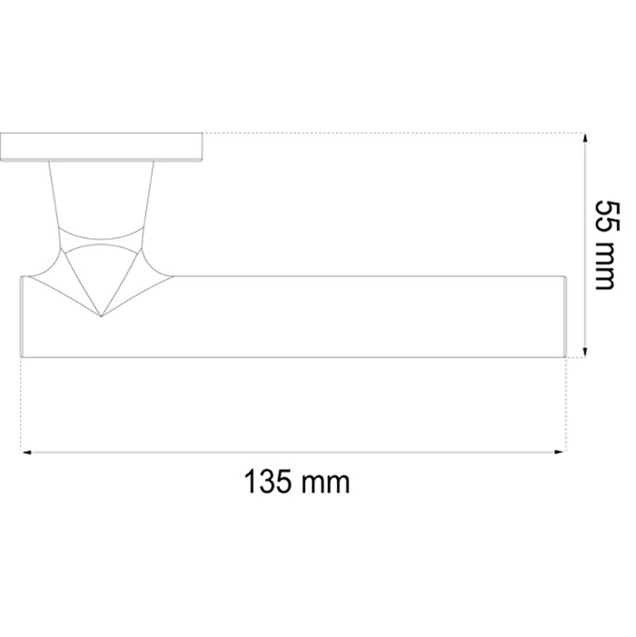 Innerdörrhandtag Habo Lyon Borstad Aluminium