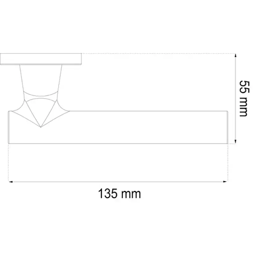 Innerdörrhandtag Habo Lyon Borstad Aluminium