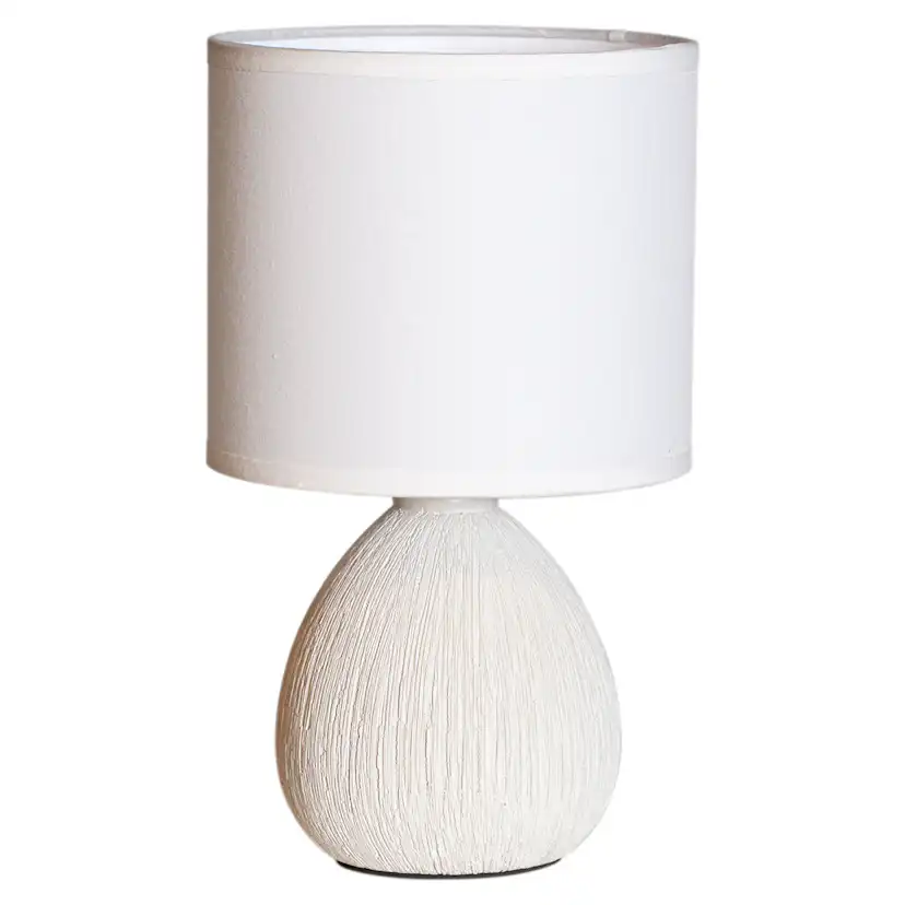 Bordslampa Cottex Madison H25 cm Keramikfot med Textilskärm