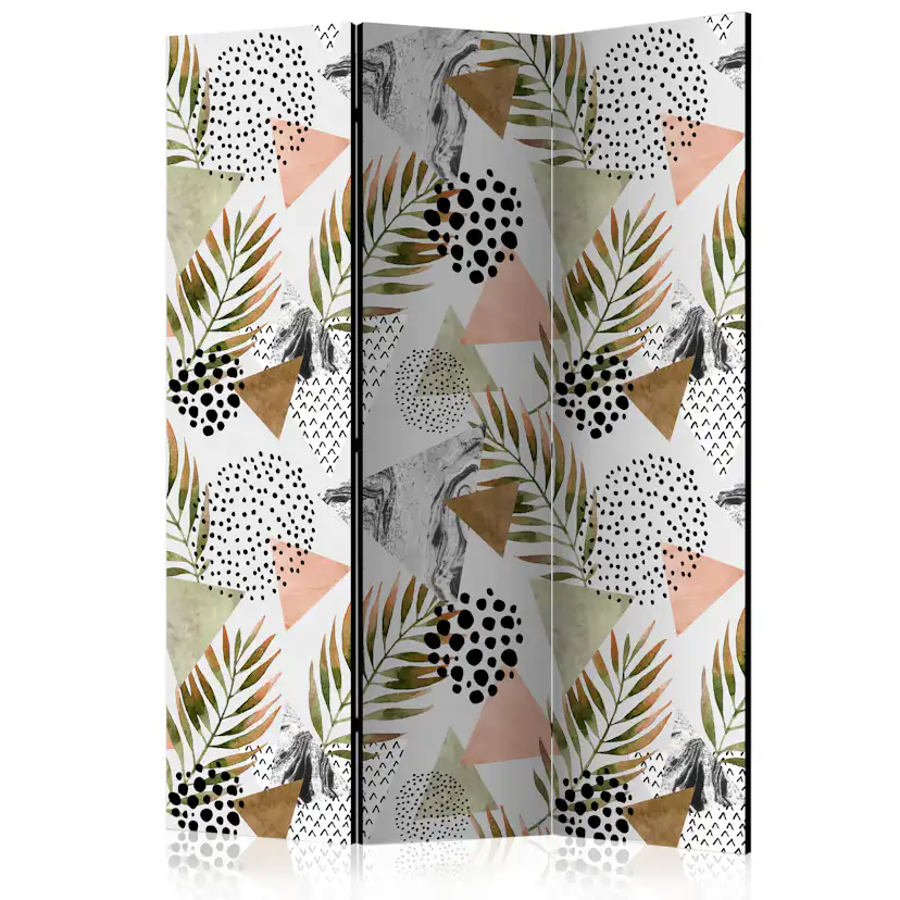 Rumsavdelare Skärmvägg Arkiio Tropical Geometry 135x172 cm