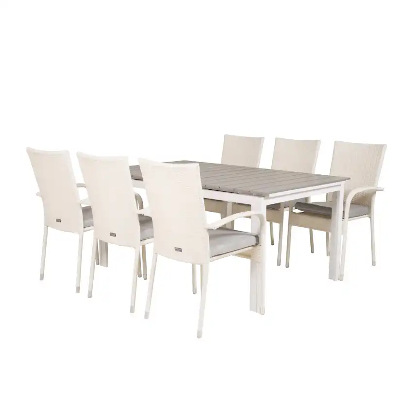 Matgrupp Venture Home Lova 160/240 med 6 Asta Stolar