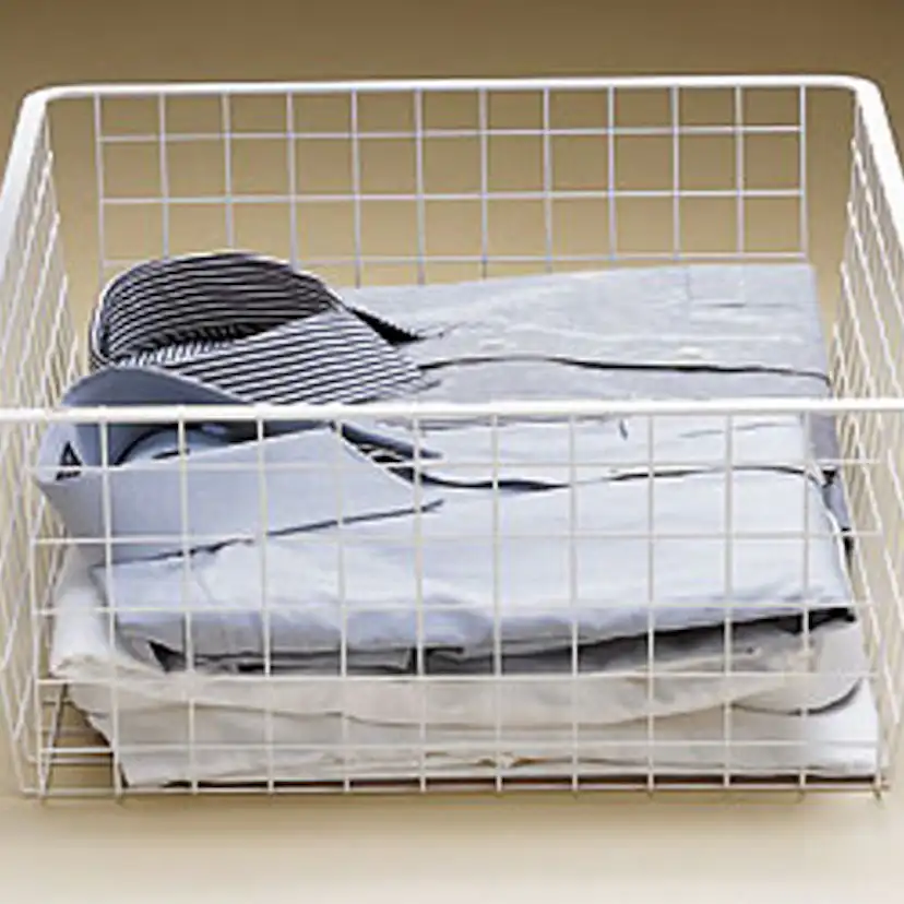 Trådback 427x527x85 mm plat BxDxH: 427x527x85 mm, Platinum
