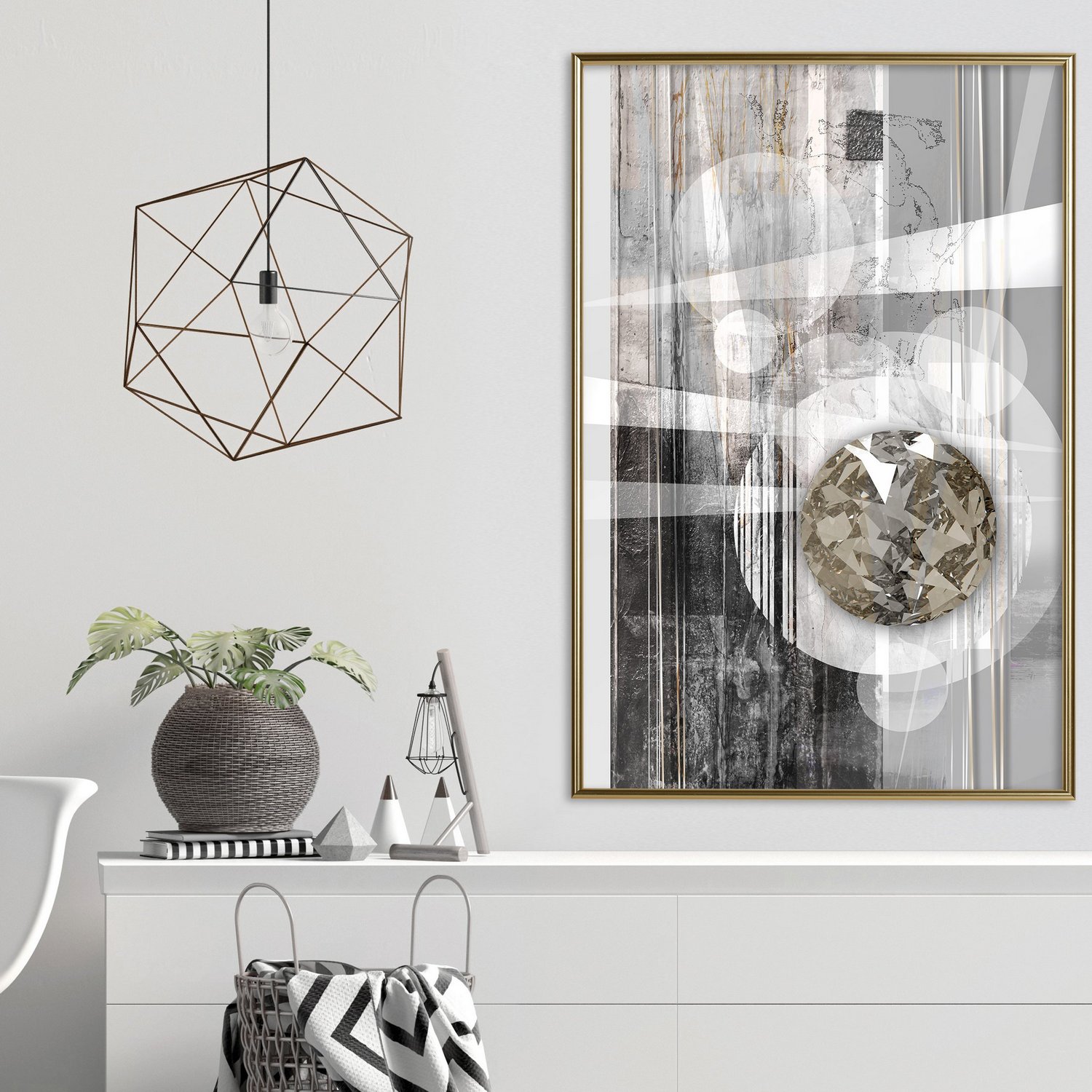 Poster Artgeist Affisch Silver Symmetry