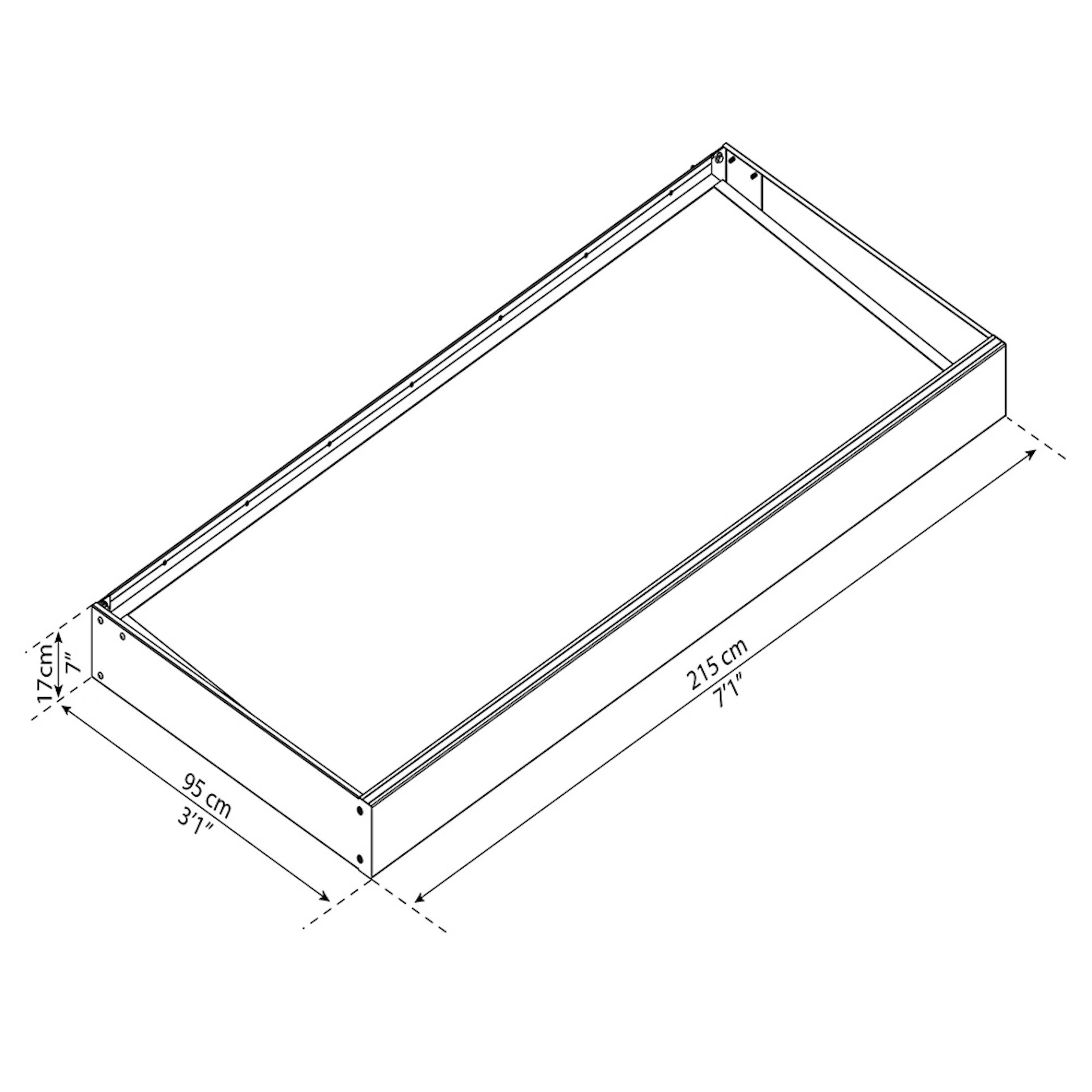 Palram - Canopia SOPHIA vit opal 215 x 95 cm entrétak Opal, Bredd: 215 cm