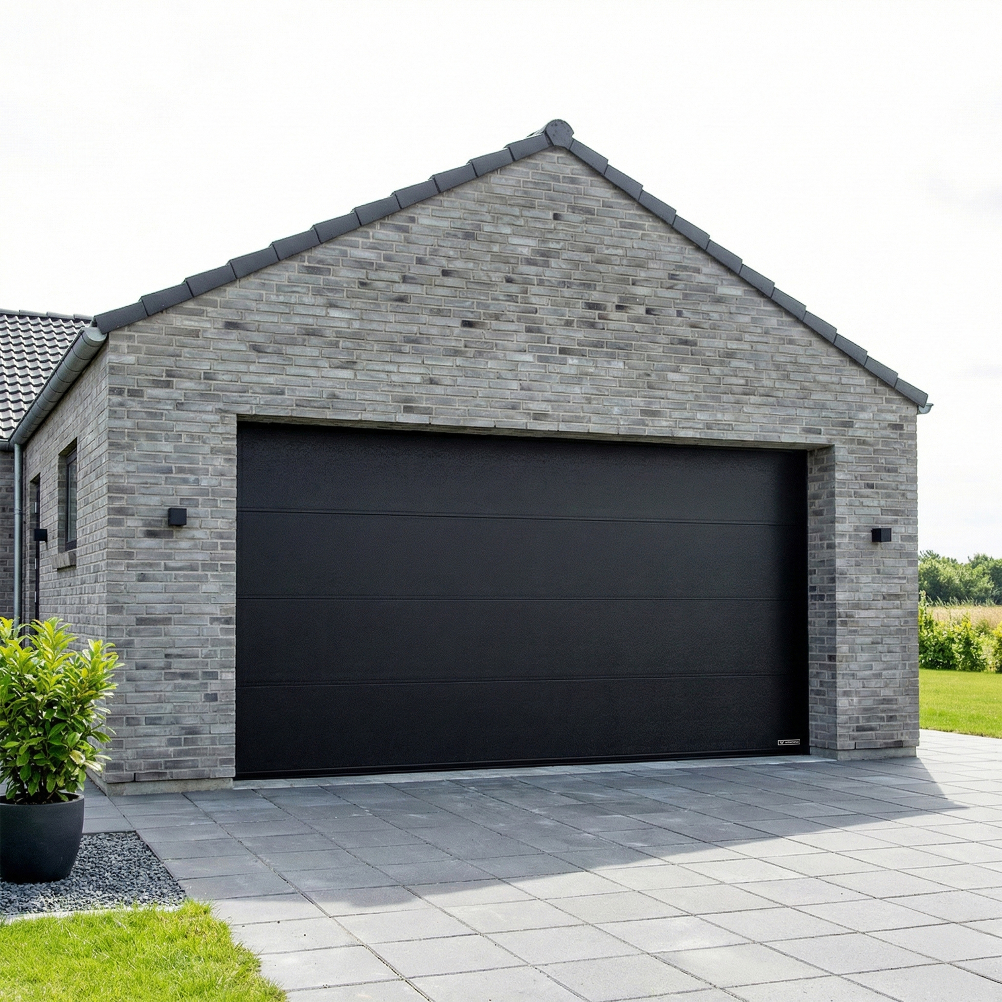 Garageport Nordic Home 240 x 200 cm Svart