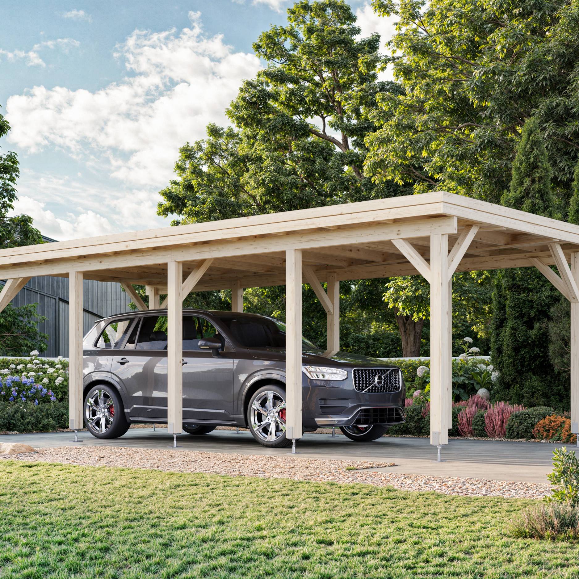 Carport Karl 23,1 m2 Obehandlad