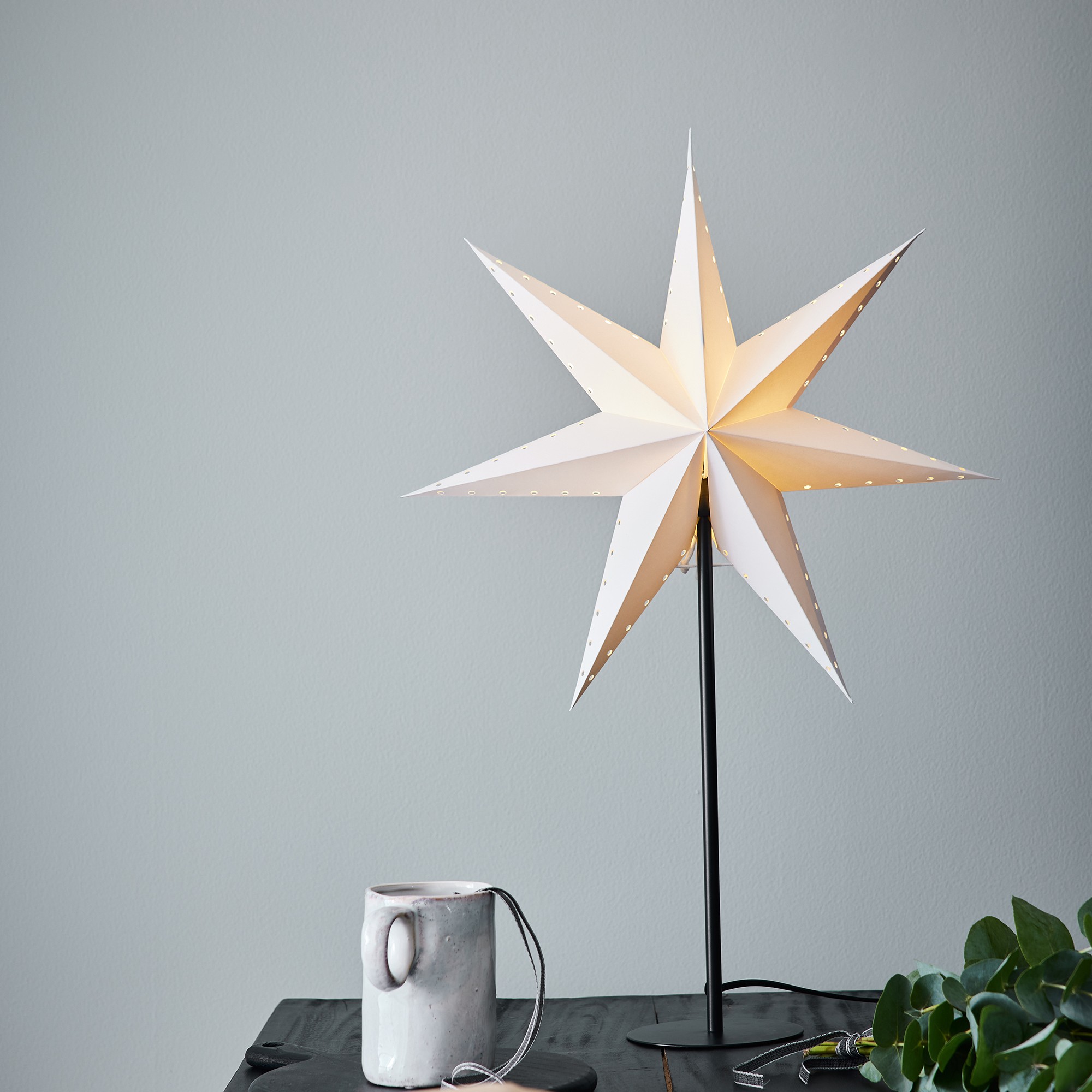 LIVELY Bord Stjärna 45 Vit/Svart Vit/Svart