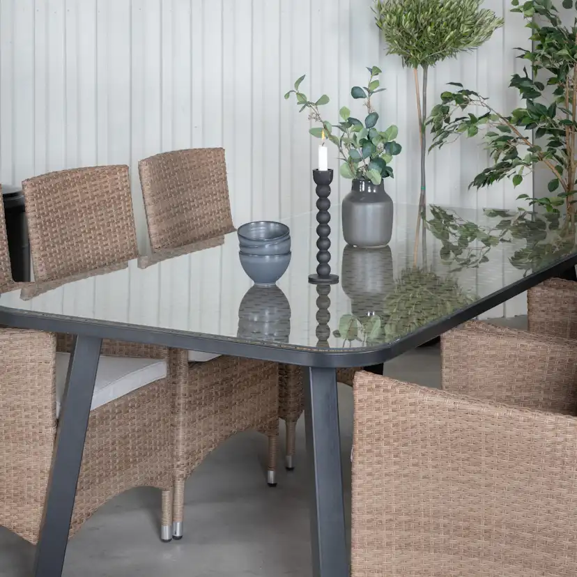 Matgrupp Venture Home Peoria med 6 Milwa Matstolar