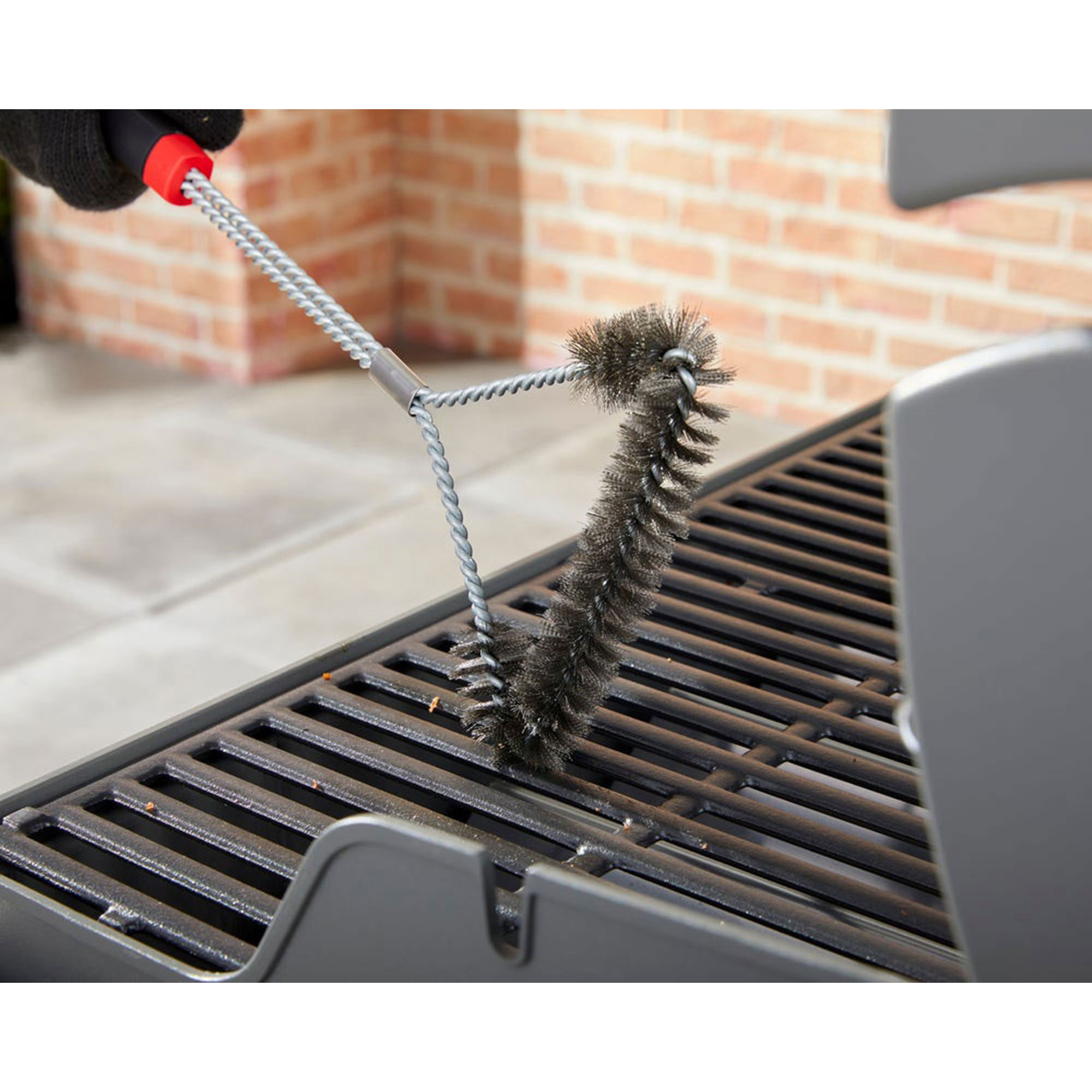 Grillborste Weber Tresidig Borste för Grillrengöring 46 cm