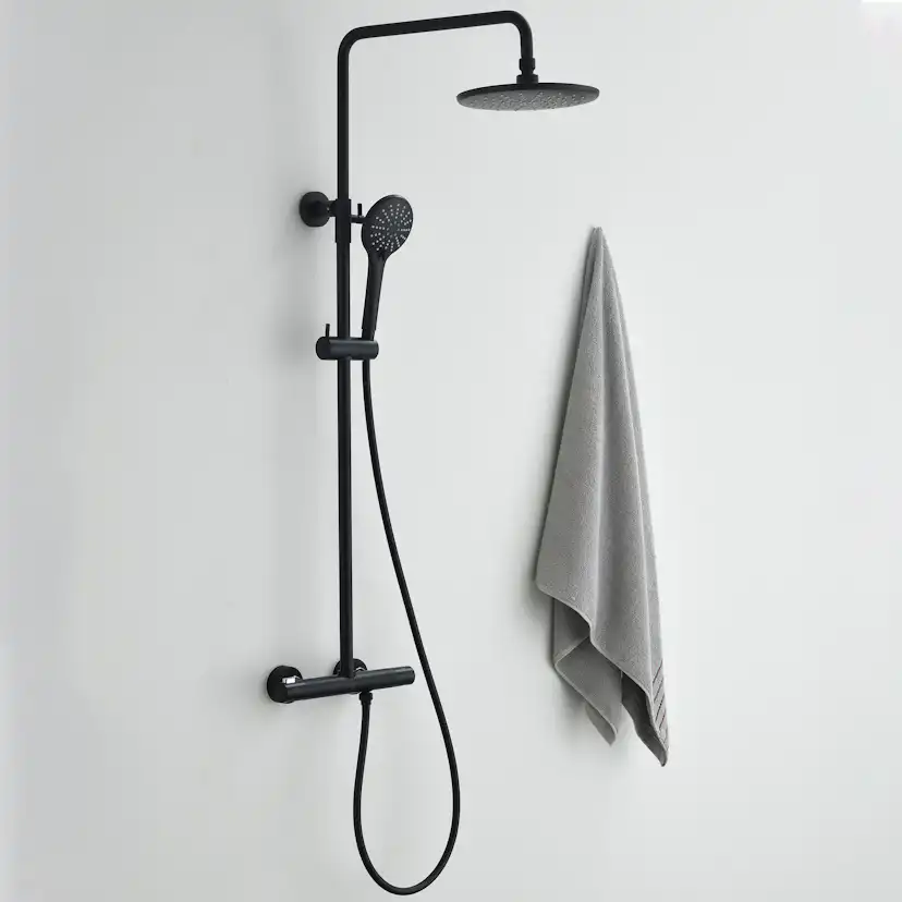 Takduschset Bathlife Väta Svart