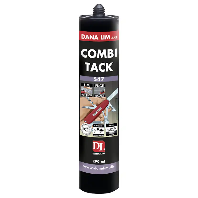 Fogmassa Danalim Lim & Fog 547 Combi Tack Svart 290 ml MS-hybrid polymer