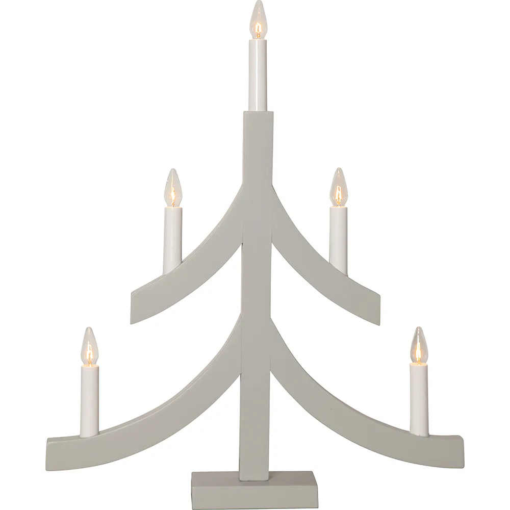 Ljusstake Pagod Grå