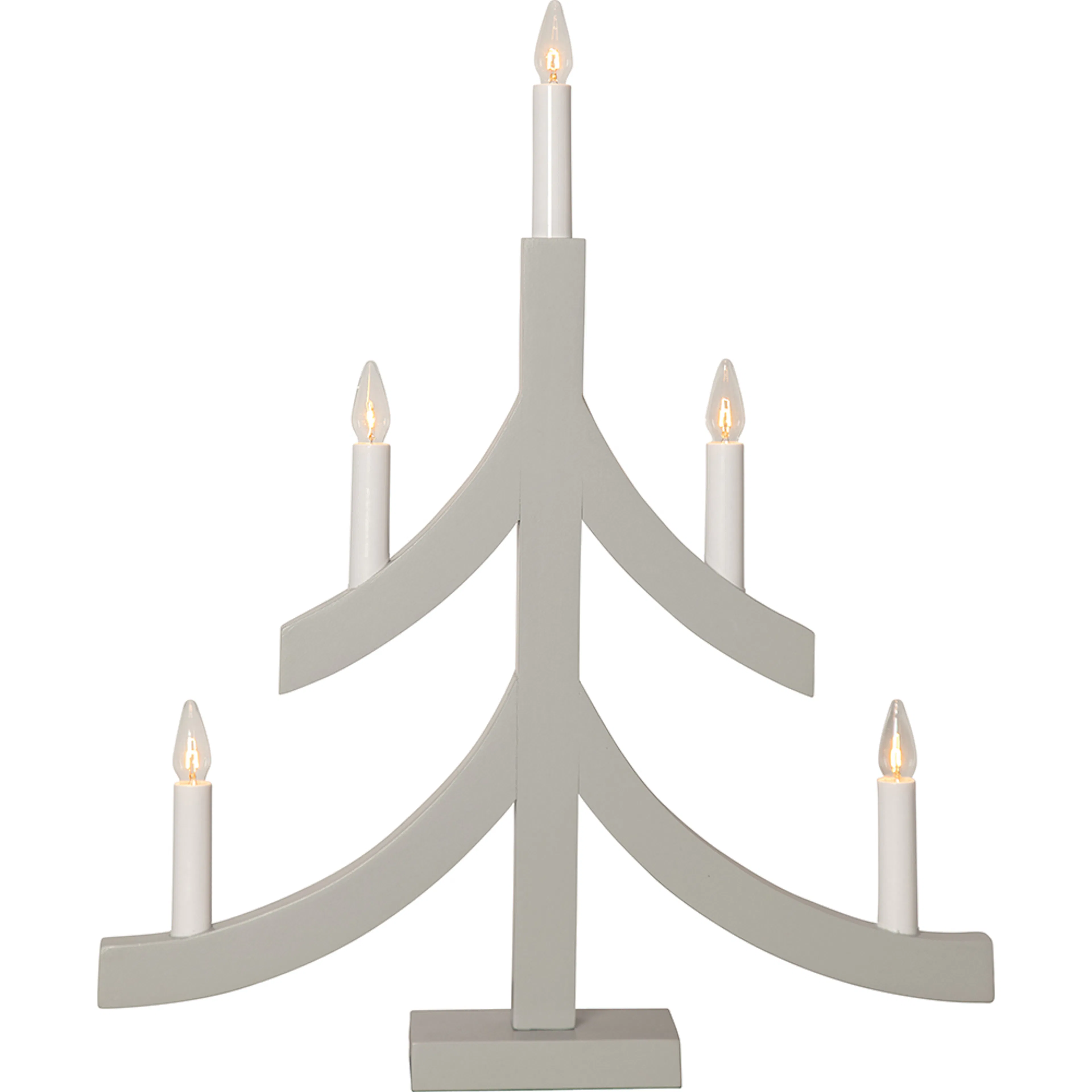 Ljusstake Pagod Grå