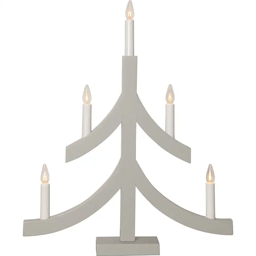Ljusstake Pagod Grå