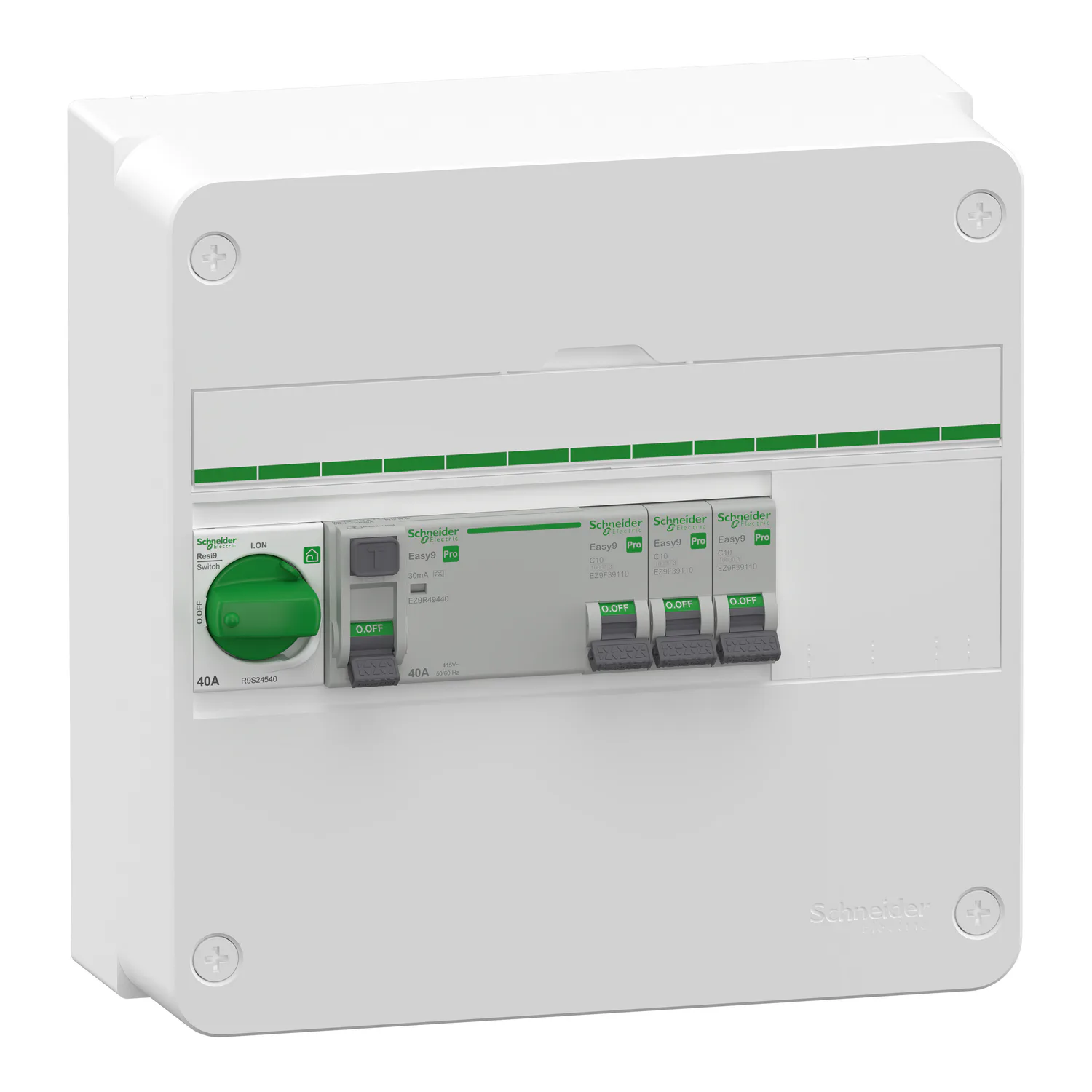 Normcentral Schneider Electric Easy9 Förmonterad 1–4 × 13 Moduler IP30