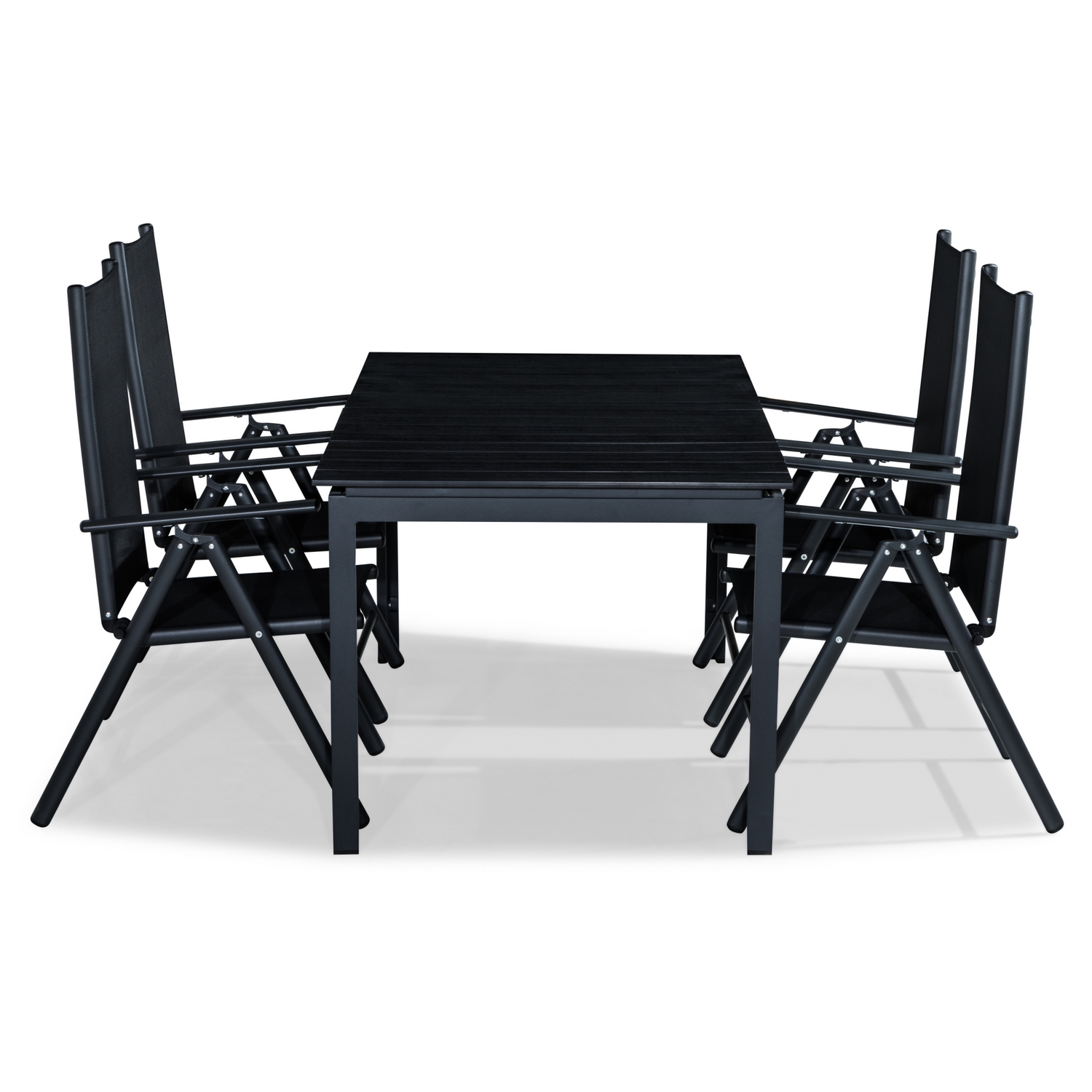 Matgrupp Comfort Garden Tunis 152-210x90 med 4 Positionsstolar Maggie