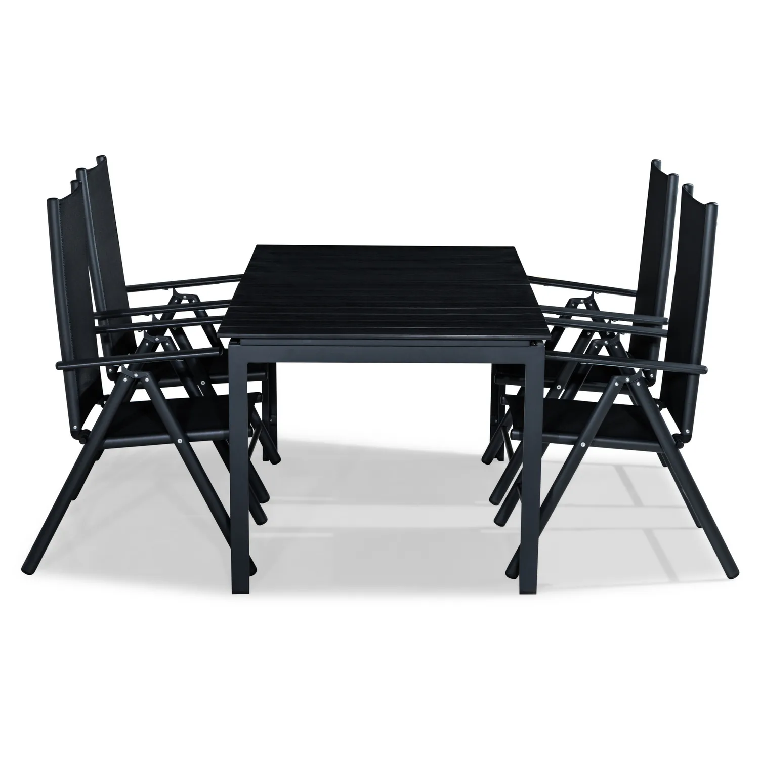Matgrupp Comfort Garden Tunis 152-210x90 med 4 Positionsstolar Maggie