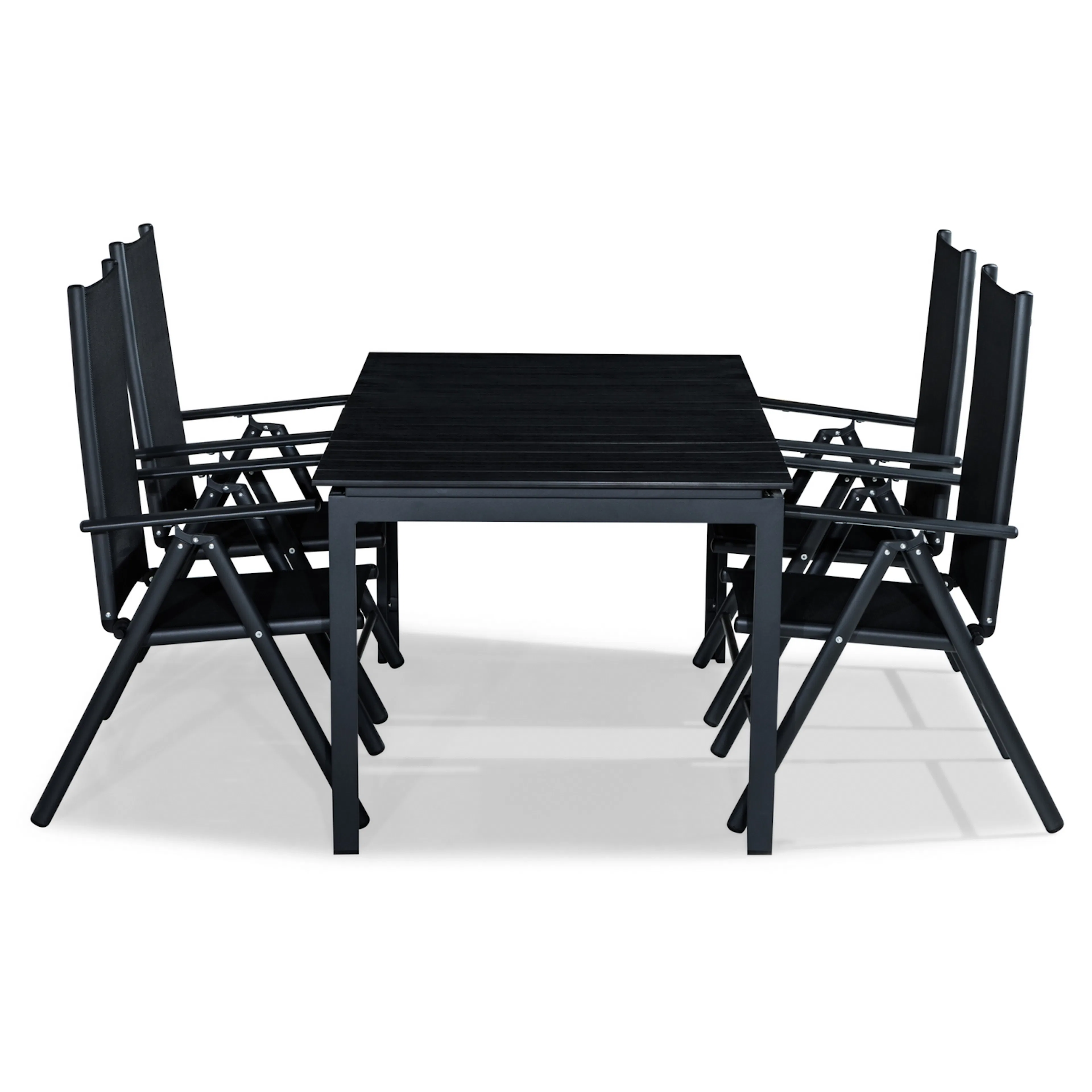 Matgrupp Comfort Garden Tunis 152-210x90 med 4 Positionsstolar Maggie