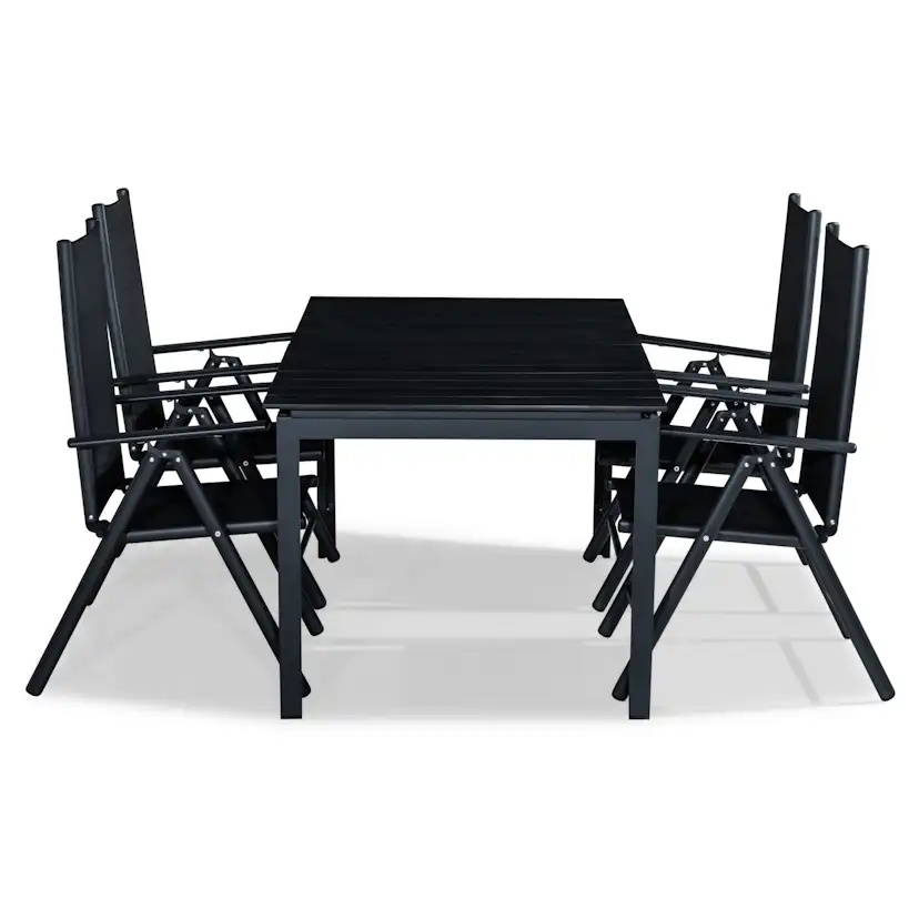 Matgrupp Comfort Garden Tunis 152-210x90 med 4 Positionsstolar Maggie
