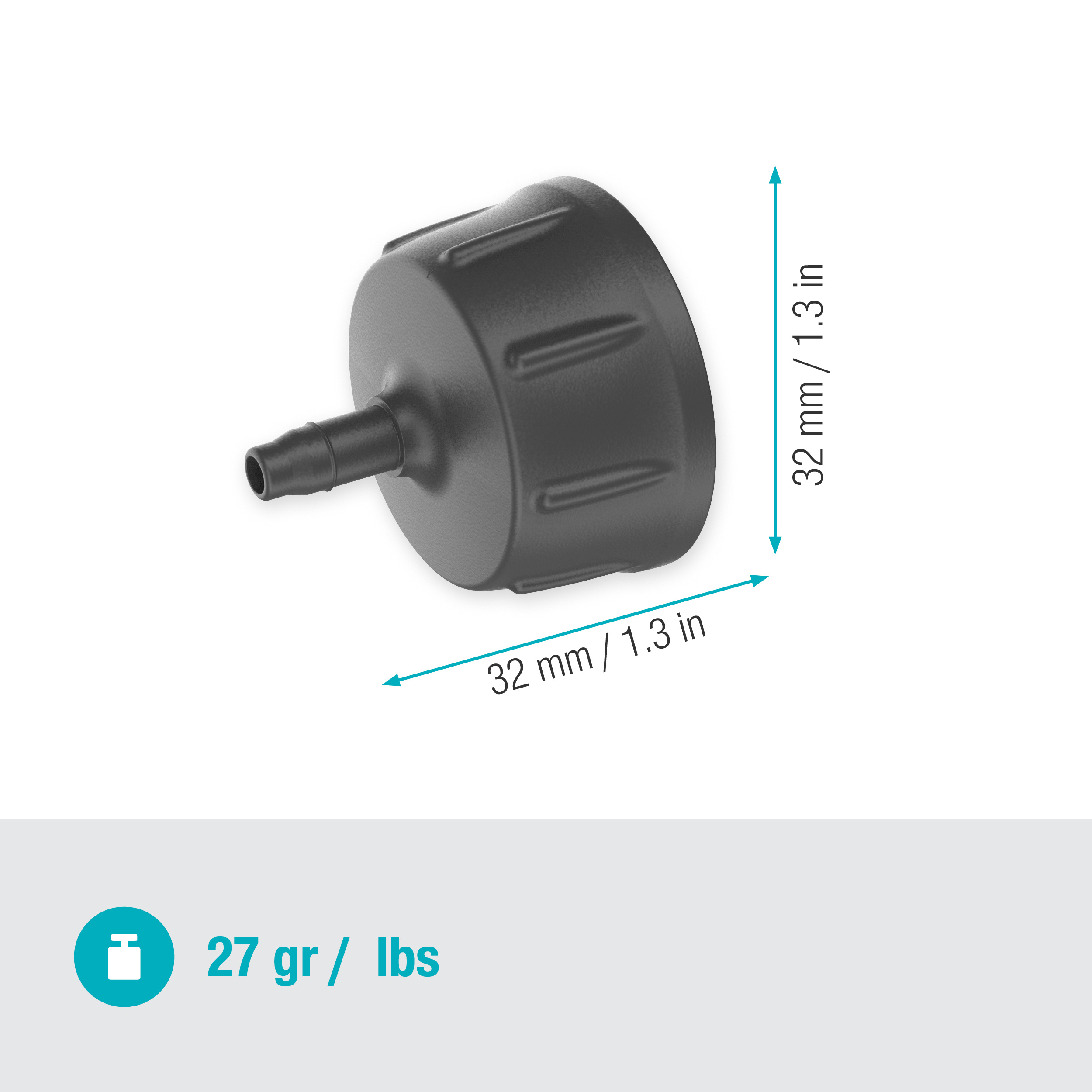 Krankoppling Gardena Micro-Drip 4,6 mm G 3/4"