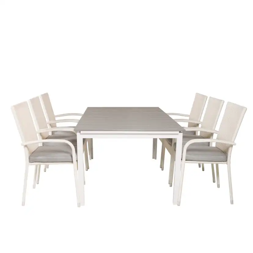 Matgrupp Venture Home Lova 160/240 med 6 Asta Stolar