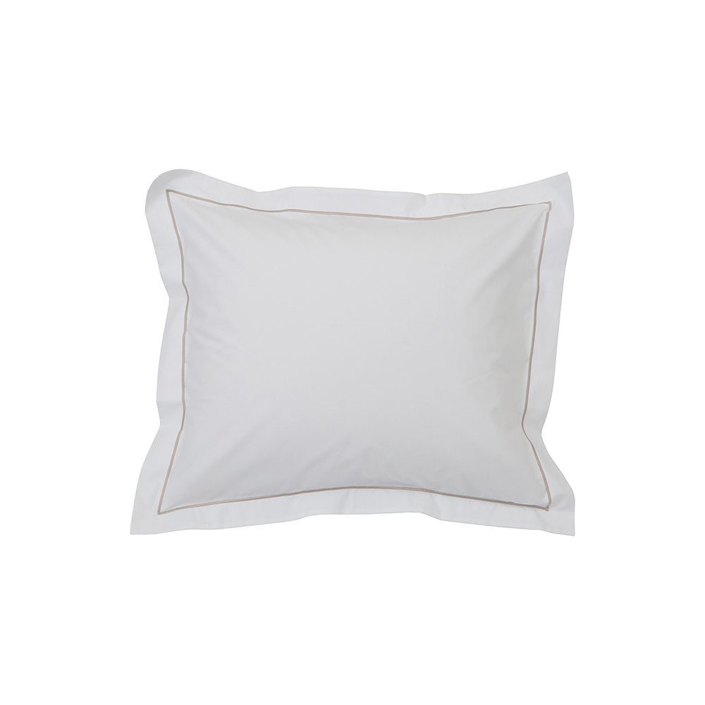Hotel Percale örngott 50x60 cm Vit/Ljusbeige