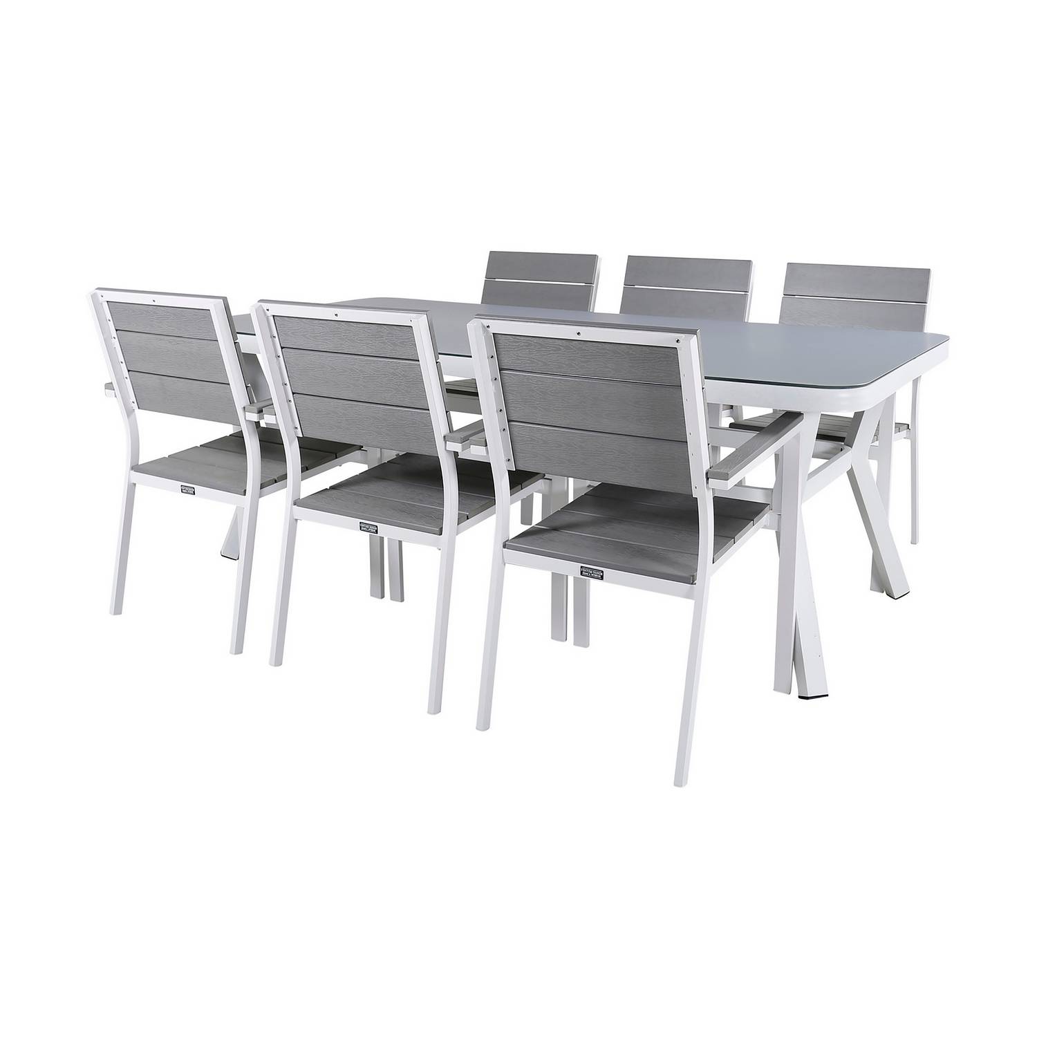 Matgrupp Venture Home Virya Matgrupp Utomhus 200cm med 6 Levels Stapelbara Matstolar