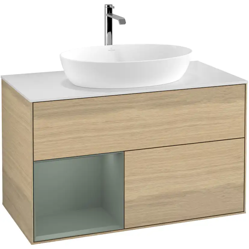 Tvättställsskåp Villeroy & Boch Finion med 2 Lådor Hylla och Bänkskiva för Fristående Tvättställ från Artis & Collaro