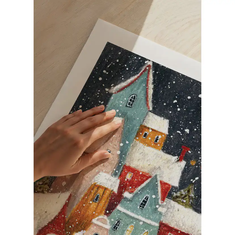 Poster Gallerix Abstract Winter Village No1