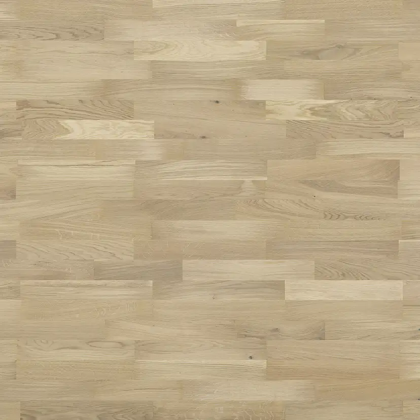 Parkettgolv Nordic Floor Ek Vit Mattlack 3-Stav