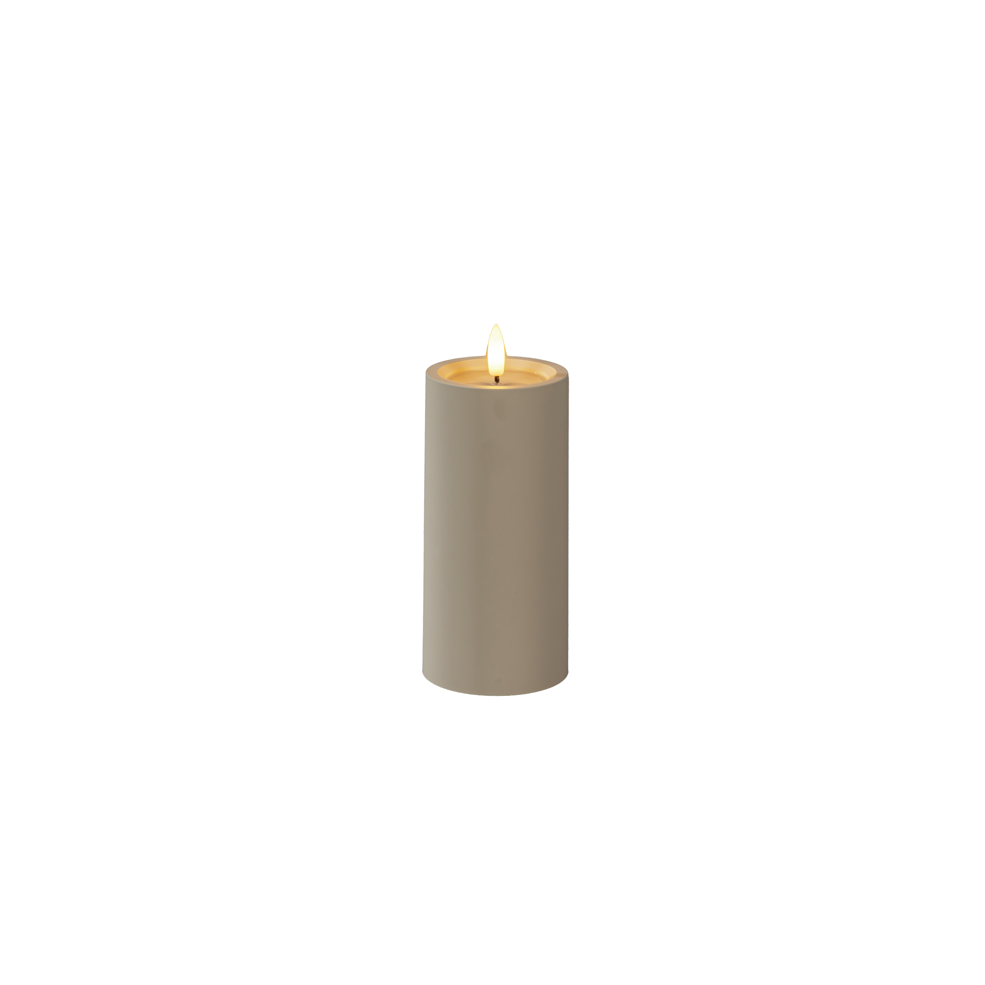 Blockljus LED beige 15cm Beige