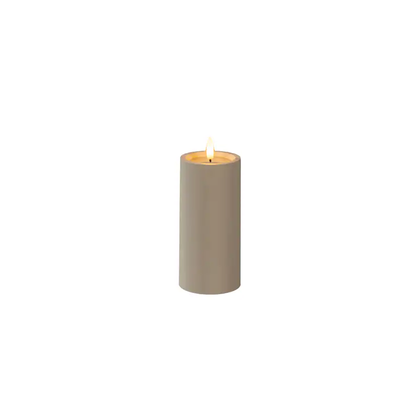 Blockljus LED beige 15cm Beige