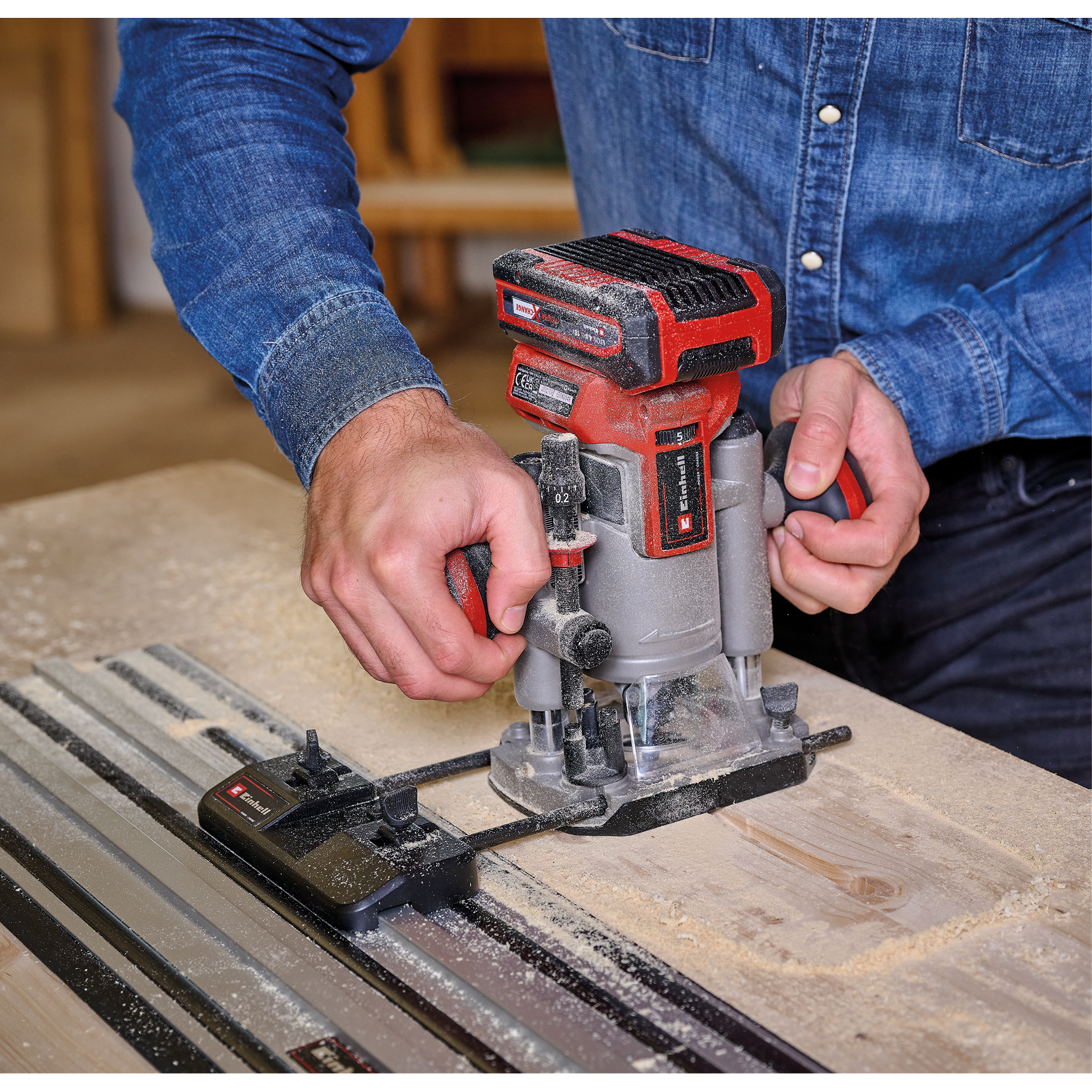 Styrskenadapter Einhell för Överhandsfräs