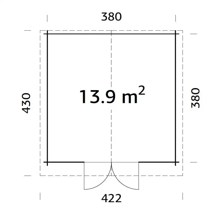 Stuga Palmako Lotta 14,4 m2