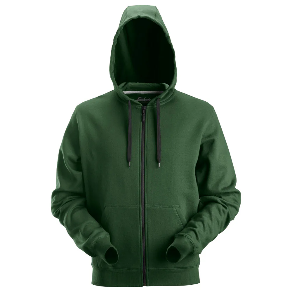 Tröja Hoodie Classic Zip Storlek: M, Färg: Forest Green