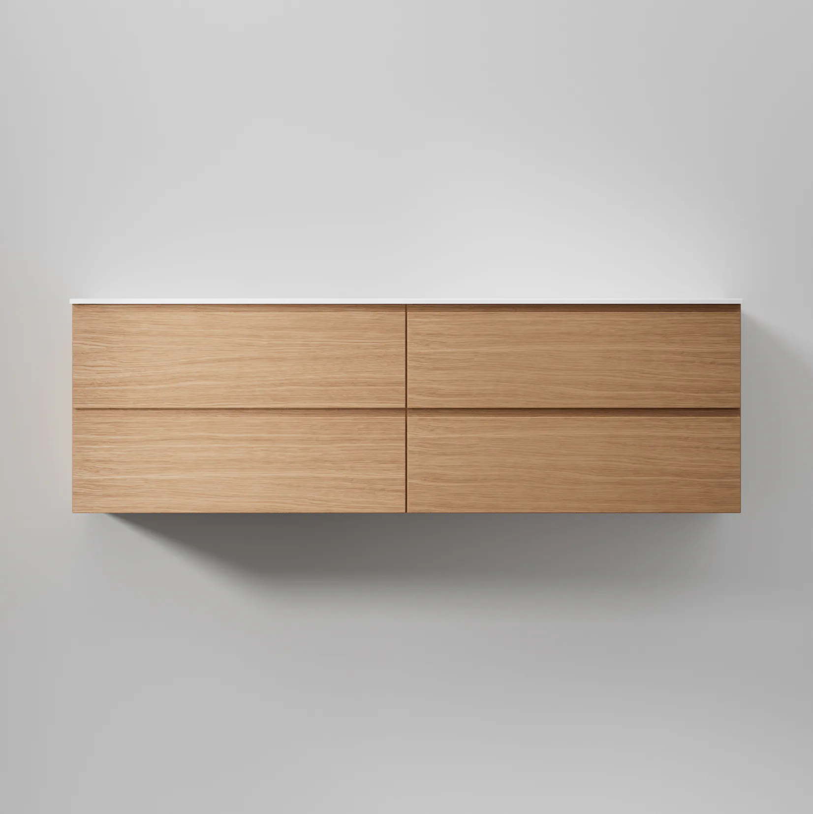 Kommod Core Grip 160 D Natural Oak, 4 Lådor Natural Oak, 1600x454x500 mm