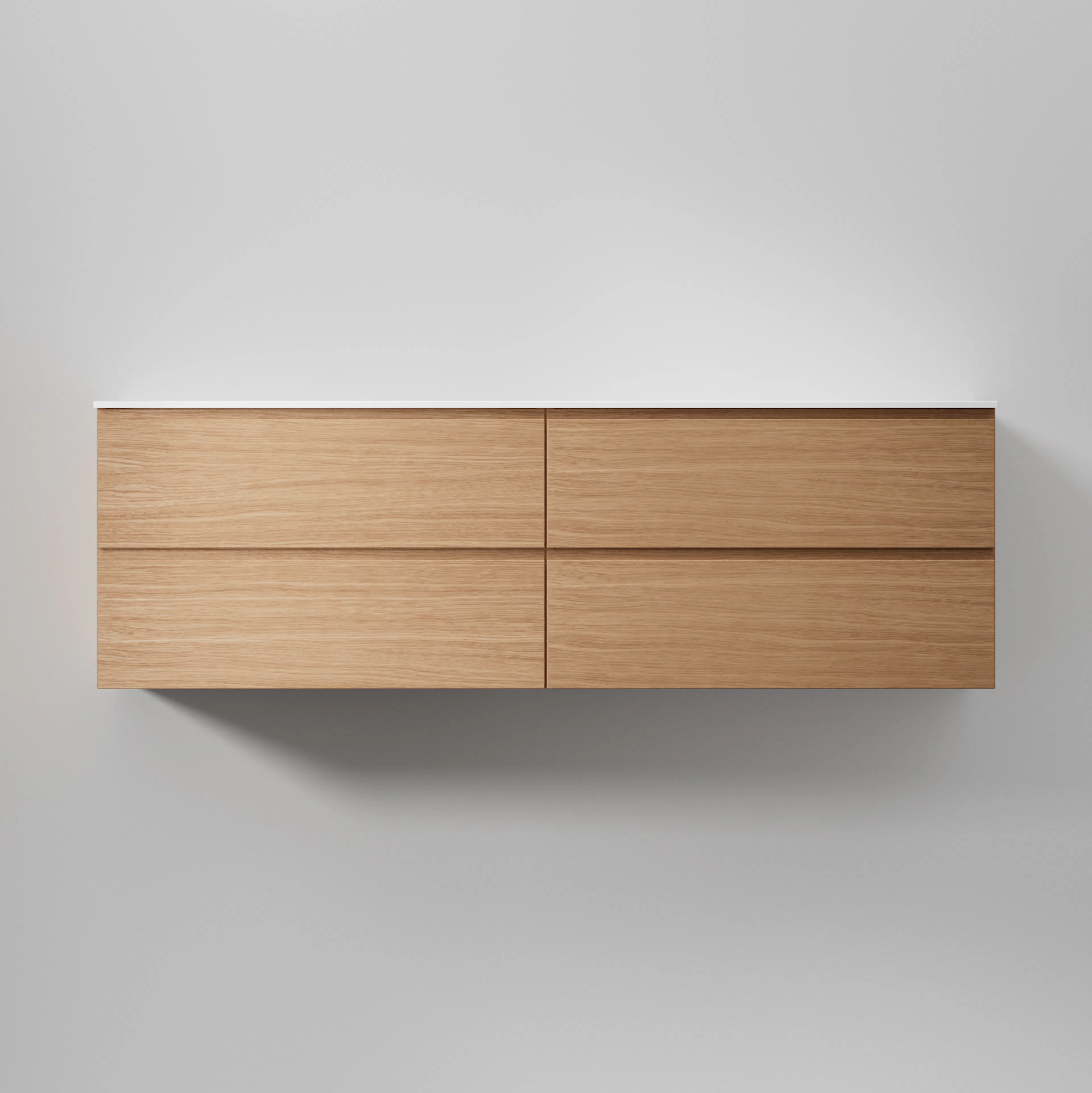 Kommod Core Grip 160 D Natural Oak, 4 Lådor Natural Oak, 1600x454x500 mm