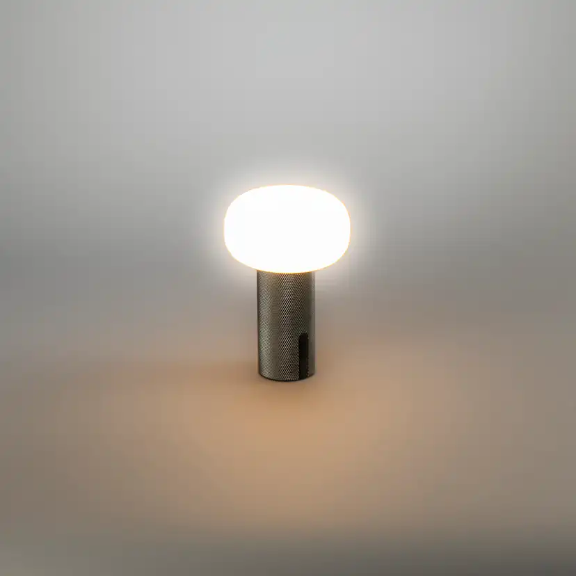 Portabel Lampa Gnosjö Konstsmide Antibes Mini Bordslampa USBxMatt Silver