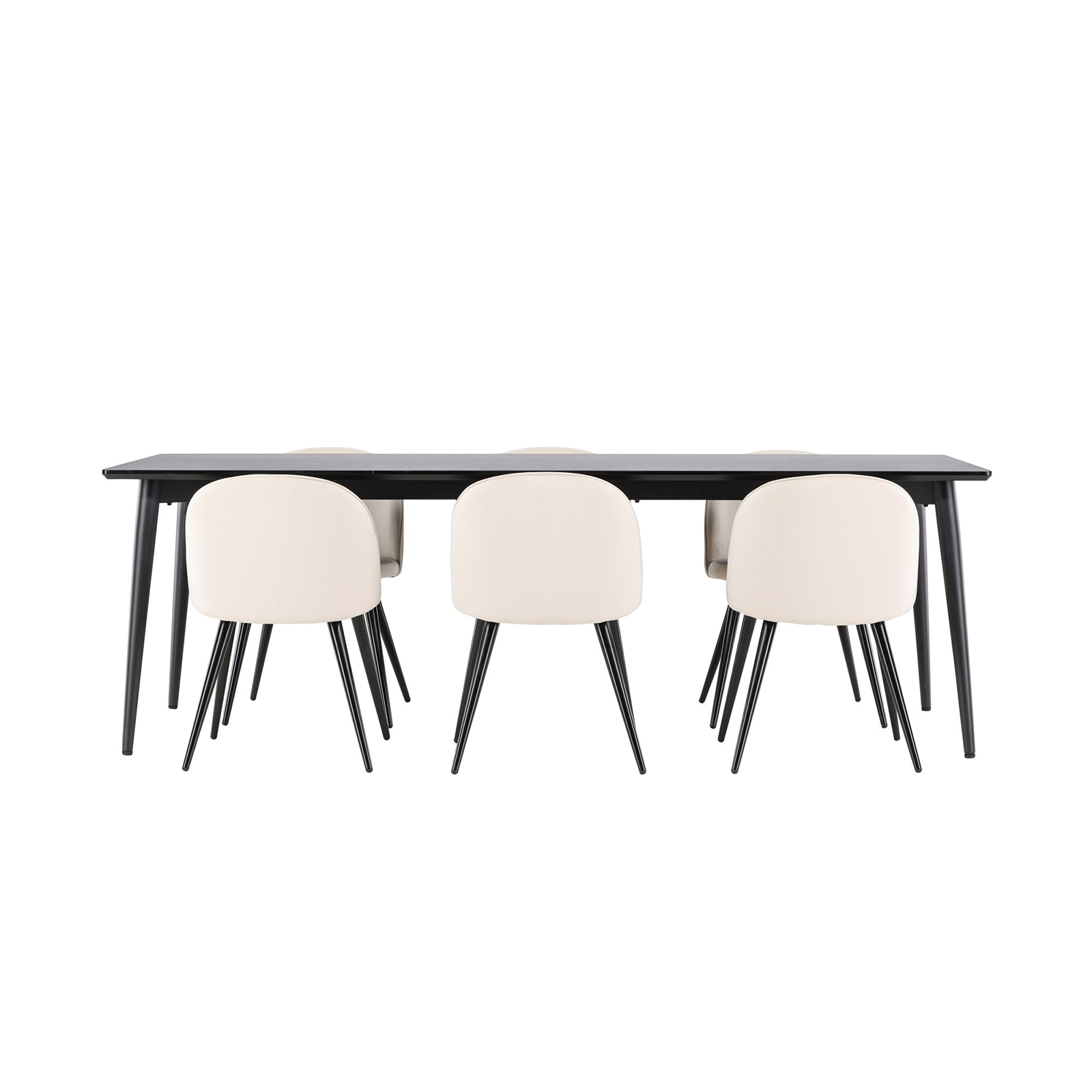 Matgrupp Venture Home Ellis 230 med 6 st Velvet Stolar