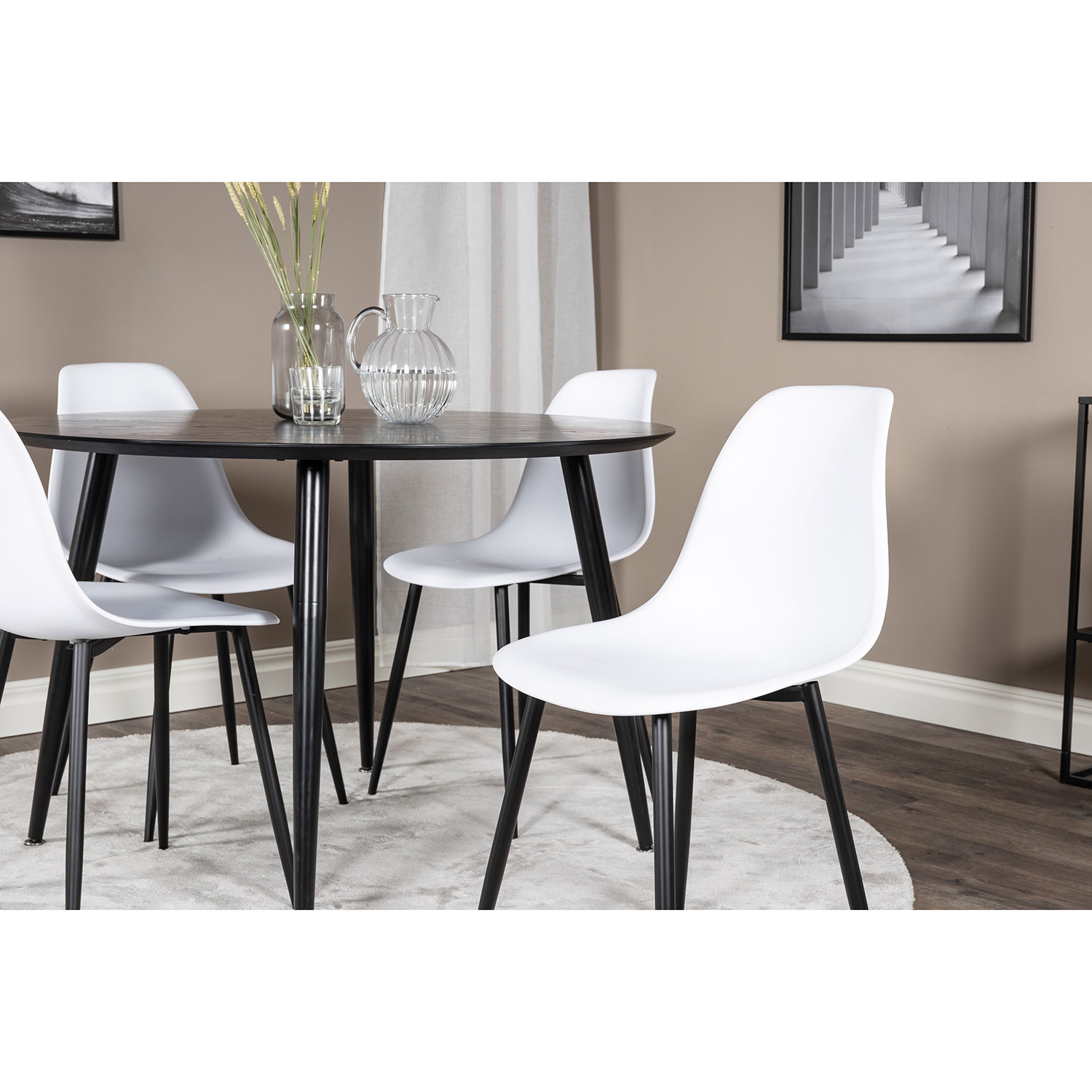 Matgrupp Venture Home Dipp med 4 Polar Plastic stolar