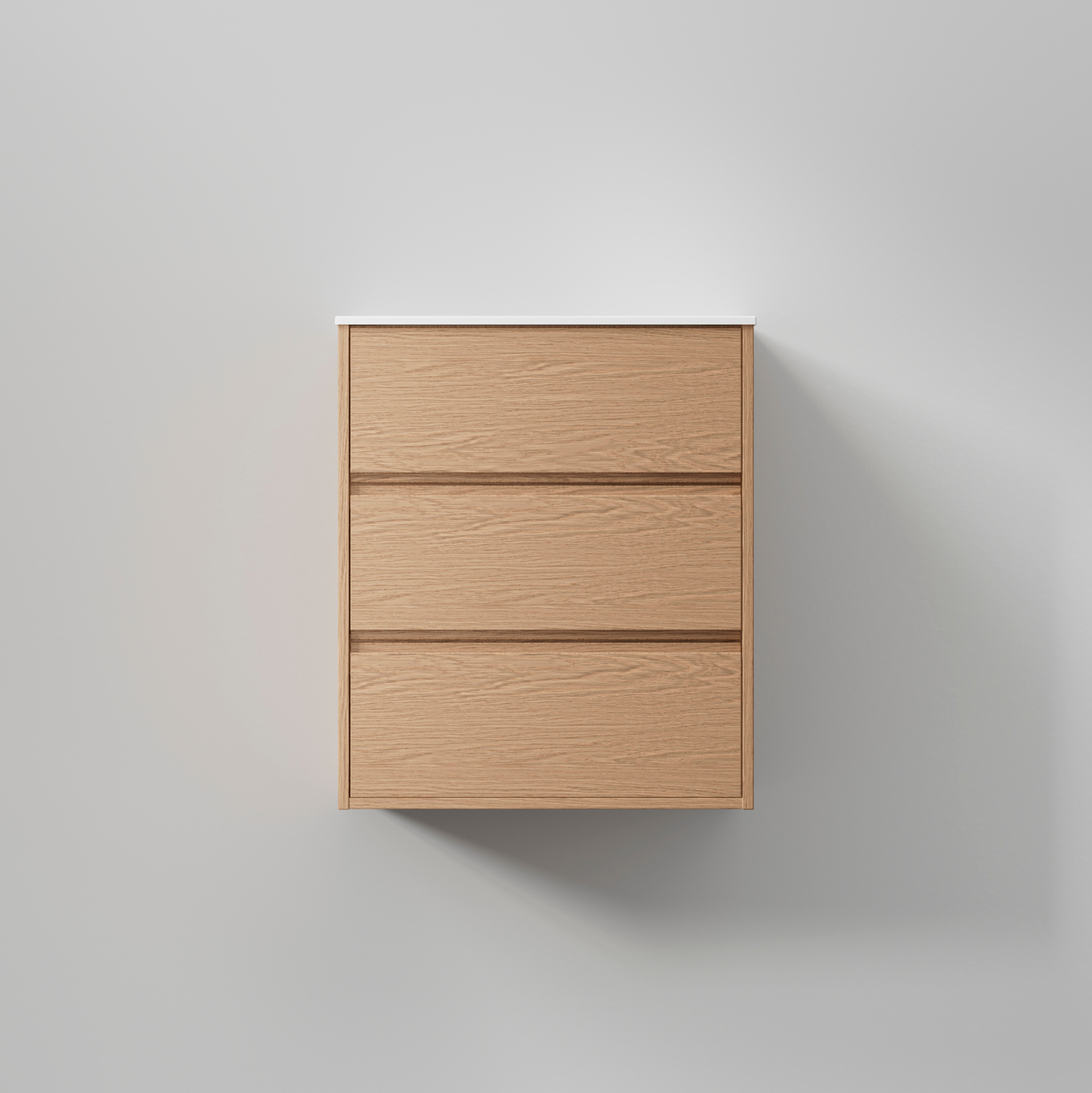 Kommod Terra Grip 60, Natural Oak, 3 Lådor Färg: Natural Oak, Bredd: 600 mm