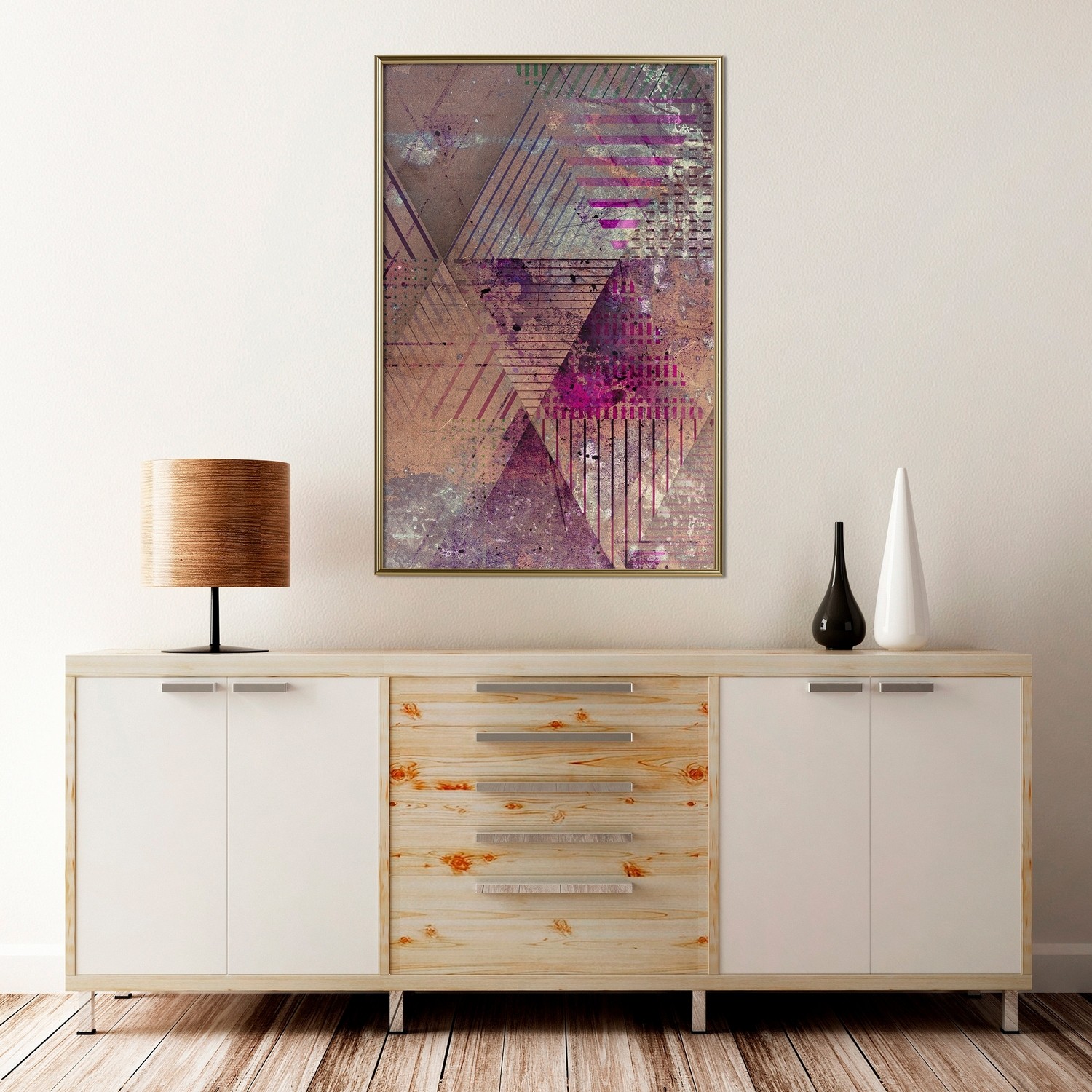 Affisch - Autumn Abstraction [Poster] 30x45 Guld ram, 30x45 cm
