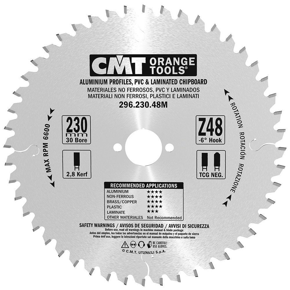 Cirkelsågklinga CMT Orange Tools NE NEG Alu/laminat