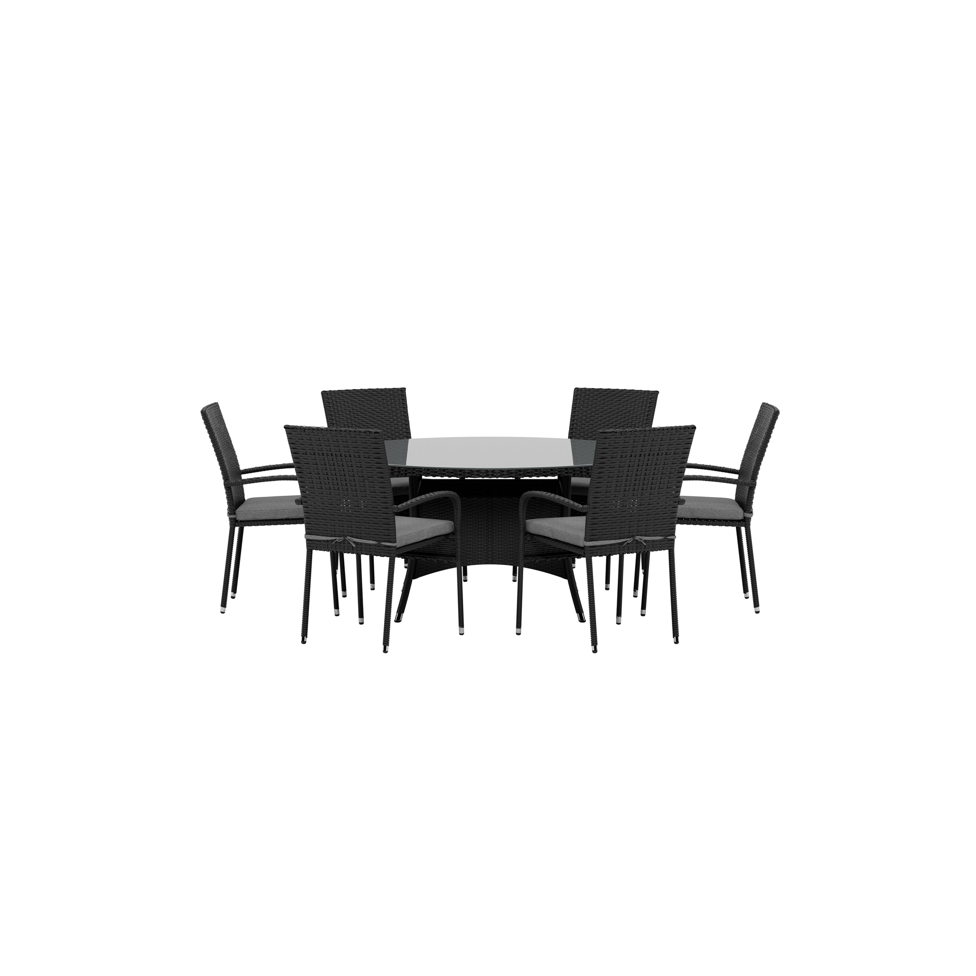 Matgrupp Utomhus Venture Home Volta Ø150 cm med 6 st Anna Trädgårdsstolar