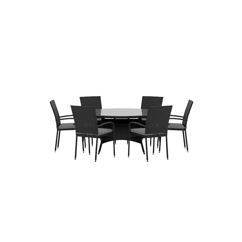 Matgrupp Utomhus Venture Home Volta Ø150 cm med 6 st Anna Trädgårdsstolar