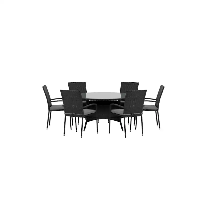 Matgrupp Utomhus Venture Home Volta Ø150 cm med 6 st Anna Trädgårdsstolar