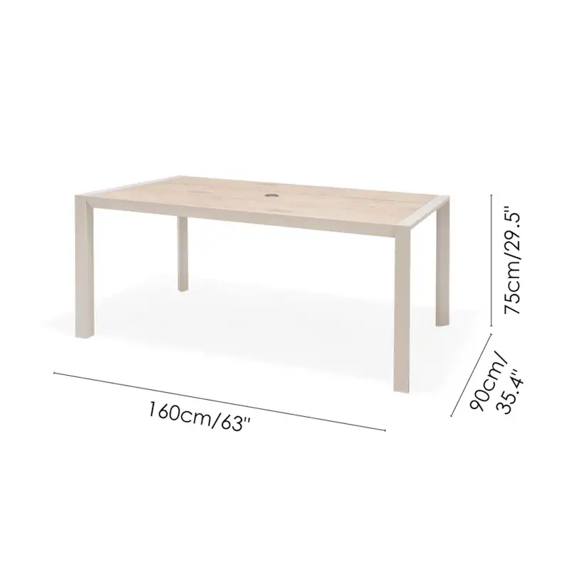 Matgrupp Utomhus LifestyleGarden Urbanite 160 cm 4 karmstolar