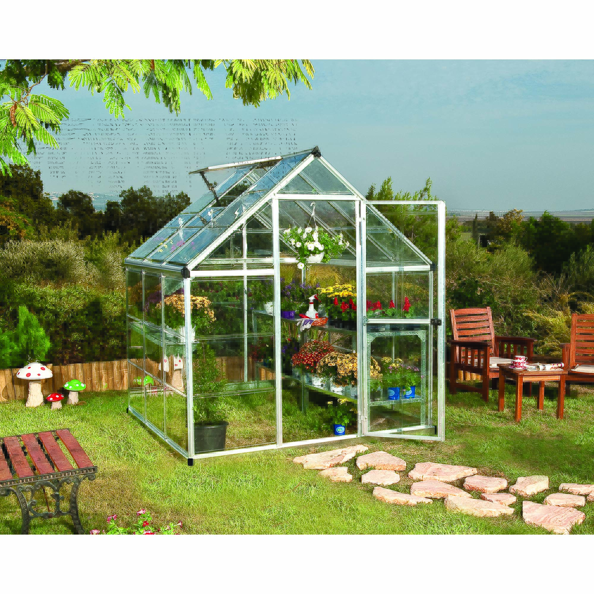 Canopia Serenity-växthuset  3.4 m² Silver Aluminium
